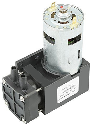 Pompa a pressione a pistone a pistone mini, pompa a vuoto mini senza olio DC 12V, pompa a vuoto a flusso 85kPa 40L / min senza olio in miniatura