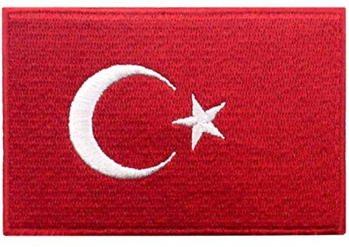 Türkei Flagge Bestickter Aufnäher zum Aufbügeln/Annähen