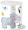 OWLBOOK® Safari Nilpferd Kinder Spardose Kinder Junge Mädchen | Geschenke zur Einschulung | Taufgeschenke | Geschenk Taufe Geburt Geburtstag | Sparschwein | Sparbüchse | Wiederverschließbar