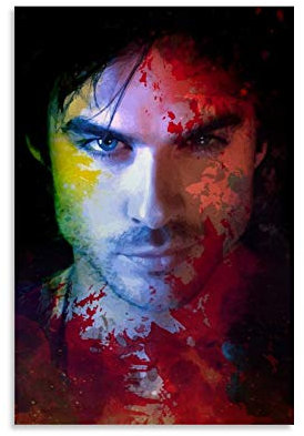 DIDIWEI Damon Salvatore Poster dekorative Malerei Leinwand Wandkunst Wohnzimmer Poster Schlafzimmer Malerei 08x12inch(20x30cm)