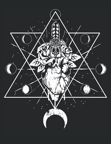 Herz Schwert Rose Tarot Witchcraft Astrologie Tattoodesign Line Art: 101 Mandalas - MALBUCH - Lustiges Witchcraft Okkult Geschenk - A4 (8,5x11) - 101 ... - Entspannen - Anti Stress - Ausmalen