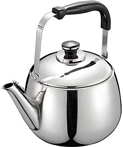 ZHANGZONG Bouilloire INOX Théière en Fonte Bouilloire sifflante Bouilloire Vintage Bouilloire à thé en Acier Inoxydable, Bouilloire à ébullition Rapide, bouilloires à thé avec contrôle de la