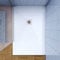 GENERIC Piatto Doccia Bianco 80x120cm in Pietra Artificiale e Resina Mista, Effetto Ardesia Ruvido, C3 Antiscivolo, Resistente agli Urti e Deformazioni, Incl. Piletta e Tubo