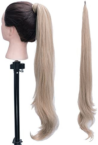 IMISSU Haarverlängerung Pferdeschwanz Flexibles Haar Pferdeschwänze Haarteile Synthetische Perücke (Honigblond)