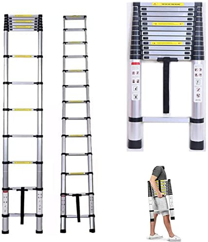 Mehrzweckleiter 5m Teleskopleiter Alu-Klappleiter Rutschfester Ausziehbare Robust Stehleiter 150 kg/330 Pfund Belastbarkeit