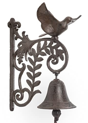 Moritz Türglocke Glocke Vogel fliegt Natur Wandglocke Gartendeko Gusseisen Rustikal Antik Design Stil Retro Klingel