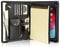 Calfinder Writing Case Leather Case, A4 Business File Folder with Notepad, Portfolio Vintage Leather with Zip, Gifts for Men, Black, for iPad Pro 9.7
