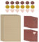 Briefumschlag Briefpapier Set,50 Vintage Briefpapiere und 16 Stück Rotbraune Umschlag Schreibpapier und 18 Siegelaufkleber Vintage Briefumschläge Umschlag Schreibpapier Set zum Schreiben (Red Brown)