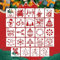 AIEX 24pcs 7,5cm x 7,5cm Pochoirs Décoration de Noël, Réutilisable Modèles de Pochoirs Père Noël Motifs de Bonhomme de Neige pour Peinture sur Bois Décoration Scrapbook Fenêtre Murale (style B)