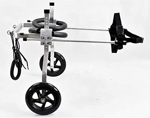 Samnuerly 2-Rad-Hunderollstuhl, verstellbar für 1-60 kg alte Hunde, Katzen, Scooter, Hundewagen, Hunderollstuhl, Rückenbeine, Rehabilitation, Verstellbarer Haustierrollstuhl