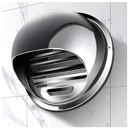 whalebee Griglia Aerazione Rotonda, Cappe Griglia di Aerazione Regolabile Cappuccio A Griglia di Ventilazione in Acciaio Inox Esterno, Griglia di Ventilazione per Cucina Robusto E Durevole