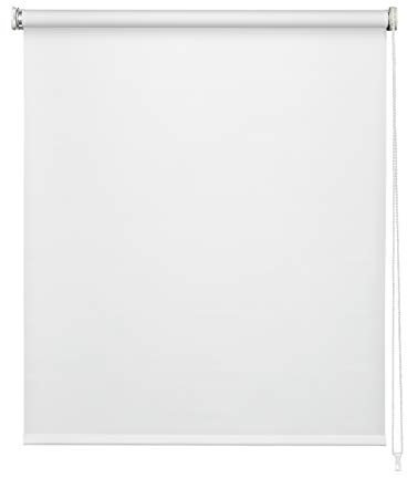 Easydeco - Estor Enrollable Blackout Opaco (Blanco, 90_x_190_cm)