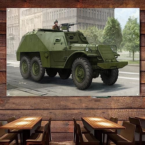 Soviet BTR-152K1 APC, Unique Collection of WWII Heavy Armor Weapons Prints and Poster Wall Flag Banner for Military History Lovers and Collectors