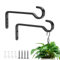 saffruff 2 Pack 15cm Plant Hooks for Hanging Baskets – Black Metal Wall Brackets for Indoor & Outdoor Use, Hanging Plants, Bird Feeders, Wind Chimes, and Bird Houses