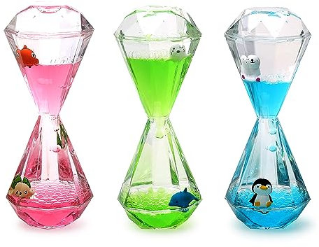 XINBAOHONG Lot de 3 Jouets sensoriels pour la Relaxation, minuteur de Mouvement, Lampe à Lave colorée, Incroyablement Efficace, calmant Le Stress, Jouet sablier Liquide