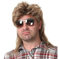 EHOTER Perruque Mulet Homme Des Années 80 Perruque Hommes Blonde Mulet Longue Perruque De Cheveux Synthétiques Cosplay Proll Punk Popstar Perruque Pour Carnaval Halloween (Or)