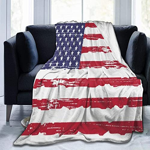 okoikfc Kuscheldecke Flauschig 150x200 cm 3D Usa Decke Fleecedecke - Wohndecke, Sofadecke Kleine, Decke Couch Blanket, Kuscheldecke Kinder, Sofa überwurfdecke