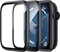 WSKEN Schutzfolie für Apple Watch Series 9/8/7 45mm Folie, [Titanium Alloy Frame] Displayschutz Blasenfreie, 3D Volle Abdeckung, Anti-Staub, Anti-Kratzer, Anti-Fingerabdruck 2 Stück