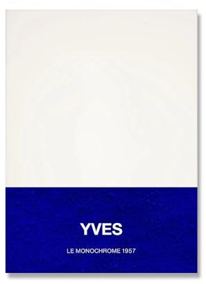 IPUDIS Yves Klein Blaue Poster Yves Klein Le Monochrome Gemälde Yves Klein Leinwand Wandkunst Yves Klein Drucke für Wohnkultur Bilder 50x70cm Kein Rahmen