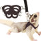 Sugar Glider Geschirr und Leine, Set für Kleintier-Training, Spaziergänge, Weste für Eichhörnchen, Hamster, Ratten, Schwarz, 3 Stück