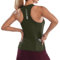 logas Sport Top Damen Atmungsaktiv Tanktop Flektierend Radtrikot äRmellos Dehnbar Shirts Für Sport,Yoga,Laufen Tank Sommer Taschen Olive Green M
