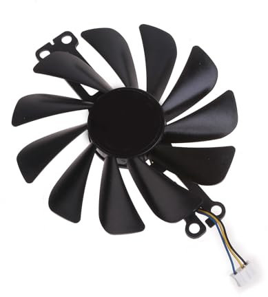 Oadnijuie 95mm Powerful Graphics Card Fan For XFX Radeon RX6600 6600XT Gaming Video Card Low Noise Desktop Computer PC Accessories Replacement Graphics Card Fan