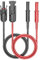 Cleqee Sicherheit Bananenstecker zu Solar-Steckern Silikon-Test-Leitungen 2 Stück rot schwarz 1m Solar-Test-Kabel Drähte 1000V/15A für Photovoltaik-Solarzellen-System
