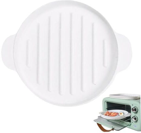 Microwave Bacon Cooker 9.5x7.8in Round Microwave Bacon Tray Silicone Bacon Pan for Oven with Dual Handle Heat Resistant Grooved Bacon Cooker for Home Restaurant Bacon Pan for Oven