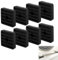 8 Pièces Amortisseurs de Vibrations en Caoutchouc de Climatiseurs,Coussin De Choc Pour Climatisation Pieds Anti-vibrations Support pour Condenseur de Climatiseur Split Extérieur,Noir