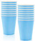 MORAINJAY 16 vasos de papel azul lago, 9oz/250 ml, de papel, para fiestas, bodas, fiestas, bebidas calientes y frías, café, té, cumpleaños, fiestas infantiles