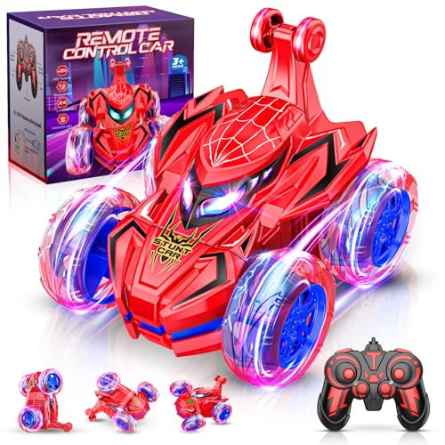 Braxel Coche Teledirigido Niños 3 4 5 6 años, Spider Juguetes Niños 3 4 5 6 7 8 9 Años Regalo Navidad Niño Regalo Niño Niña 3-10 Años Coches para Niños Coche Radiocontrol RC Car