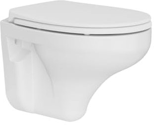 Creavit PERLA Dusch-WC Taharet-WC Bidet Häng WC inkl. Soft-Close WC-Deckel weiss