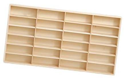 KiBcsLic Holz Trennbox für Spielzeugautos, Wandregal für Sammlerstücke, Auto Display Regal für Puppenladen, Kleine Puppen, Schmuck, 24 Raster