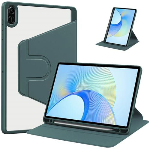 idudao Funda para Honor Pad X8a 11 Pulgadas 2024, 360 rotación multiángulo, Cover Case para Tablet PC Pad X8a, Verde Oscuro