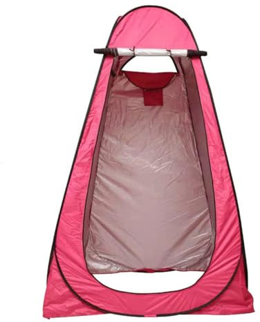 Pop Up Duschzelt Camping Toilettenzelt Umkleidezelt Tragbar Sichtschutz Zelt für Outdoor Wandern Strand (Rosa)