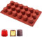 18 Mulden Mini Cannelé Silikonform, Pralinenform Silikon Cannelé, BPA-frei Schokolade Form für Schokolade Süßigkeit Pudding (Rot)