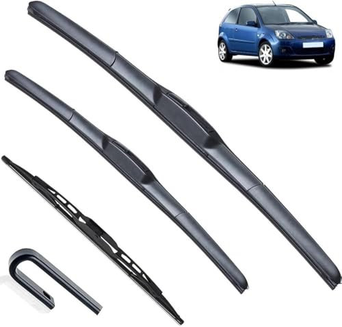YYlong Auto Huiloogye Scheibenwischer für Ford Fiesta 5 Hatchback 2003-2008 Originalgröße Leise Kratzfrei Einfache Montage Fensterbürste Wischblatt Satz