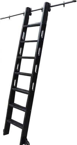 Kit di scale per biblioteca, robuste guide scorrevoli per scale a soppalco e librerie, sistema di binari mobili per un facile accesso