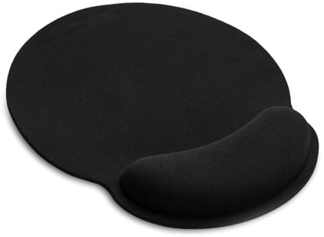 TEKXDD Alfombrilla Ratón Ergonómico con Reposamuñecas, Mouse Pad 21 x 25 cm, Alfombrilla de Ratón para PC, Portátil, Oficina y Hogar, Negro