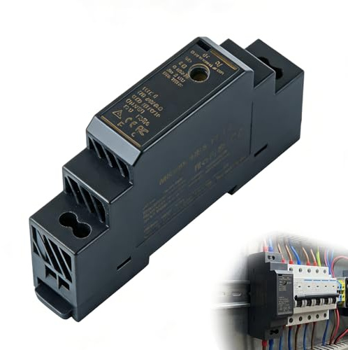 Jetstream Transformador de Riel DIN, Transformador 12V 1,25A 15W, Fuente de alimentacion carril DIN, Voltaje Ajustable, Adecuado para Automatización Doméstica o Industrial y Equipos Eléctricos