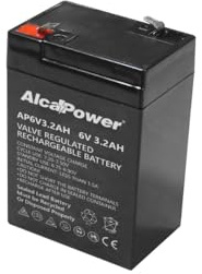 Ricaricabile Ermetica 6V 3,2 Ah -Size (mm) 33x65x105(h) Kg. 0,55