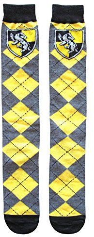 Harry Potter Kniestrümpfe für Schuluniform, Gelber Hufflepuff, 36.5-43 EU