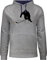Pullover Herren Frauen Hoodie Kontrast zweifarbig - Eishockey Sprint - XXL - Grau meliert/Navy Blau - hockey ice hoddies icehockey geschenk kapputzenpolover eishockey-fanartikel hoddis spieler pulli