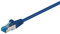 Goobay 92723 Câble patch Ethernet CAT 6a double blindage S-FTP jusqu'à 10 000 Mbits, 500 MHz, câble en cuivre sans halogène, connecteur RJ-45, contacts plaqués or, 2 m, bleu