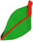 Kostüm Robin Hood Peter Pan grüner Hut mit rotem Feder Erwachsene Größe