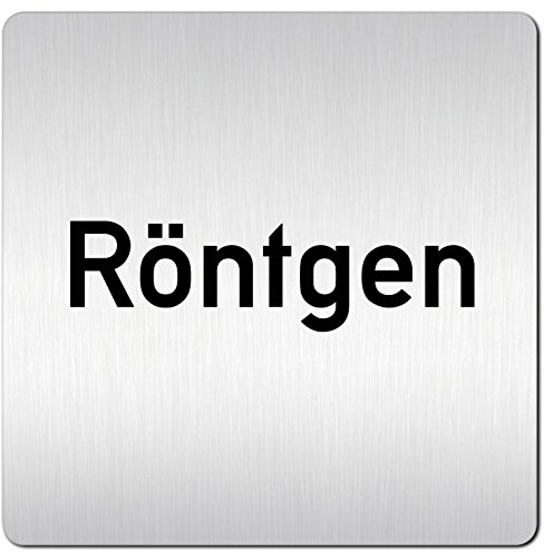 Türschilder24 XXL Schild - Türschild (B) • 125 x 125 mm • Röntgen • 1,5 mm Aluminium Vollmaterial • 100% Made in Germany (Röntgen)