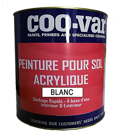Coo-VAR Acrylic Floor Paint-White -5 L