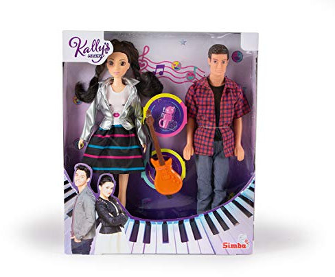 Simba 109413004 Kally's Mashup Puppe Kally + Dante Set Puppen, 29 cm, inkl. Gitarre und Mikrofon