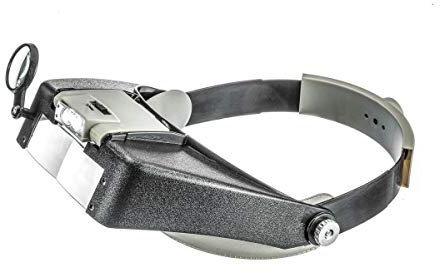 VIDOO Head Magnifier Jewelry Watches Headset Headband Power Light Visor Glasses