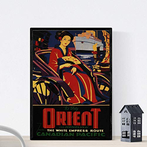 Nacnic Vintage Poster Vintage Poster Asien. Geisha Osten. A4-Format